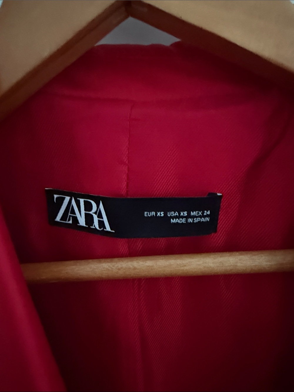 Zara Red Tailored Blazer & Slim Pants Set - Picture 3 of 8